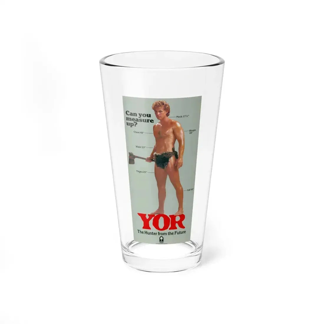 YOR THE HUNTER FROM THE FUTURE (3) 1983 Movie Poster - Pint Glass 16oz 16oz - Go Mug Yourself