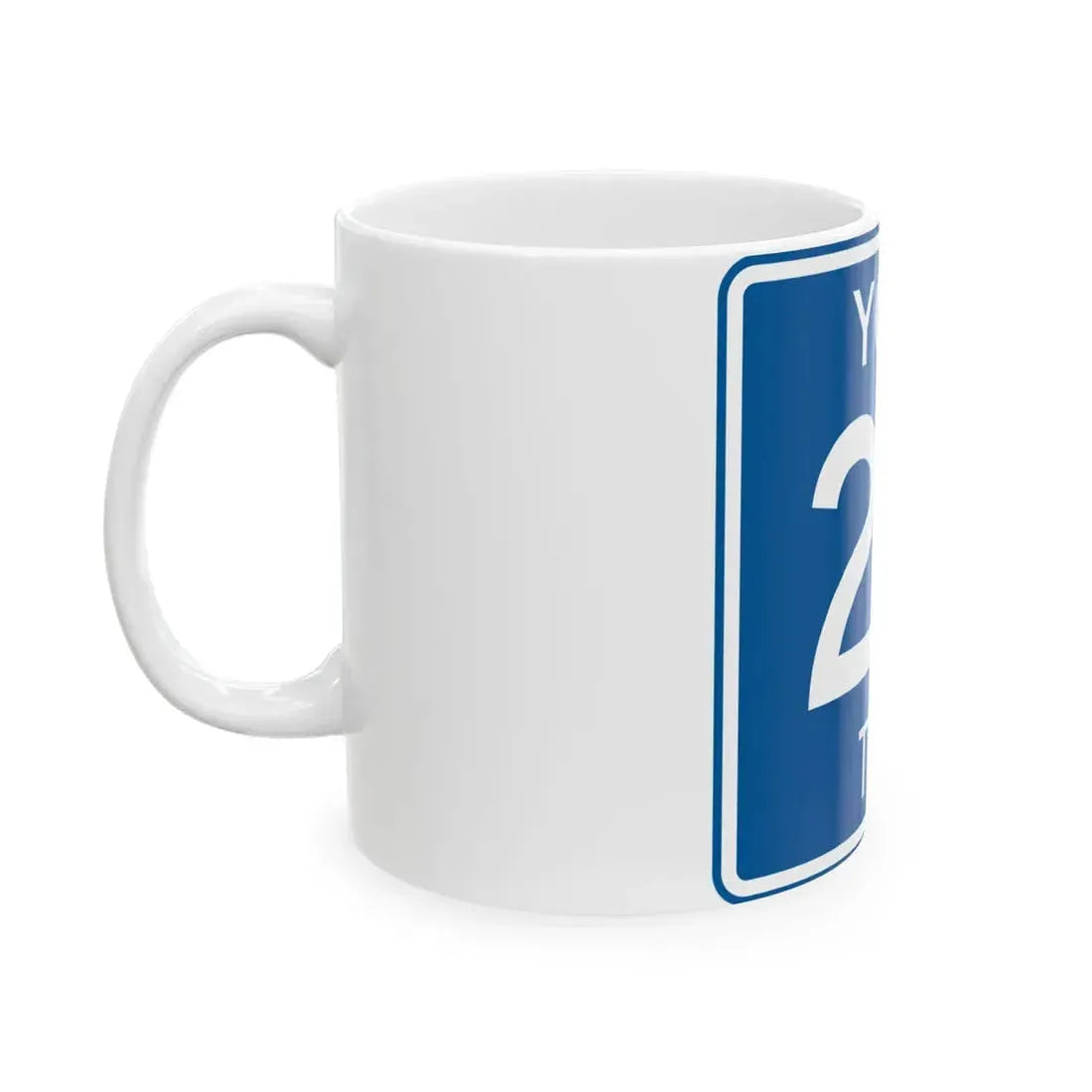 York Township Route 23 Medina County Ohio (Ohio) (Road Sign) White Coffee Mug - Go Mug Yourself