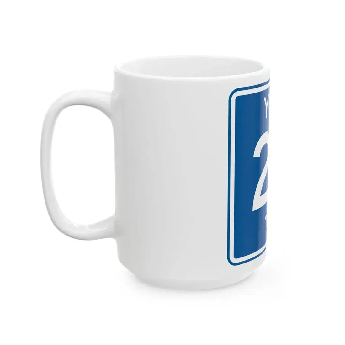 York Township Route 23 Medina County Ohio (Ohio) (Road Sign) White Coffee Mug - Go Mug Yourself