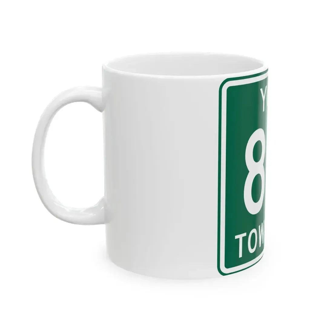 York Township Route 817 Morgan County Ohio (Ohio) (Road Sign) White Coffee Mug - Go Mug Yourself