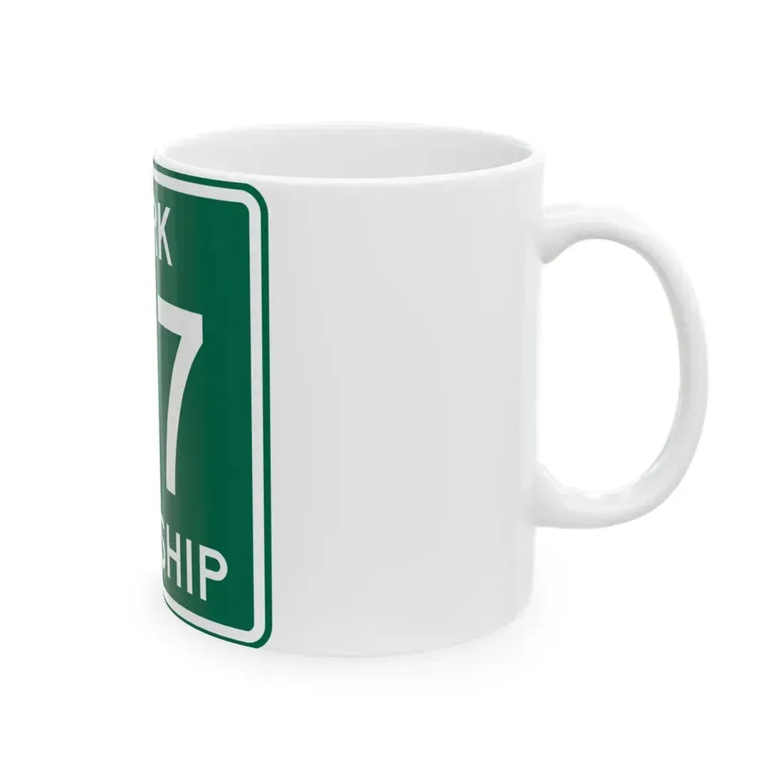 York Township Route 817 Morgan County Ohio (Ohio) (Road Sign) White Coffee Mug - Go Mug Yourself