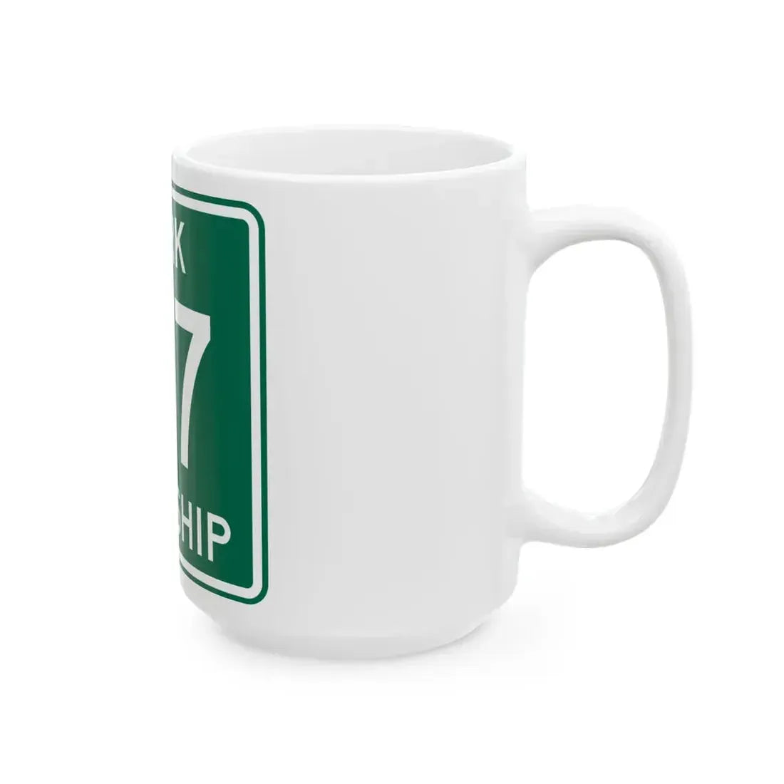 York Township Route 817 Morgan County Ohio (Ohio) (Road Sign) White Coffee Mug - Go Mug Yourself