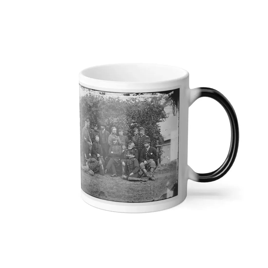 Yorktown, Va., Vicinity. Gen. Randolph B. Marcy, Officers, and Friends at Camp Winfield Scott (U.S. Civil War) Color Changing Coffee Mug 11oz - Go Mug Yourself