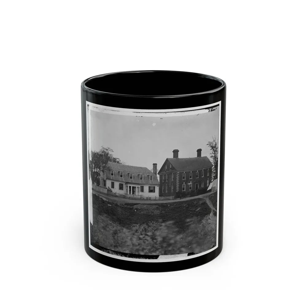 Yorktown, Va. Thomas Nelson House (Right), Used As A Hospital; In 1781 Used As A Headquarters By Lord Cornwallis (U.S. Civil War) Black Coffee Mug-11oz-Go Mug Yourself