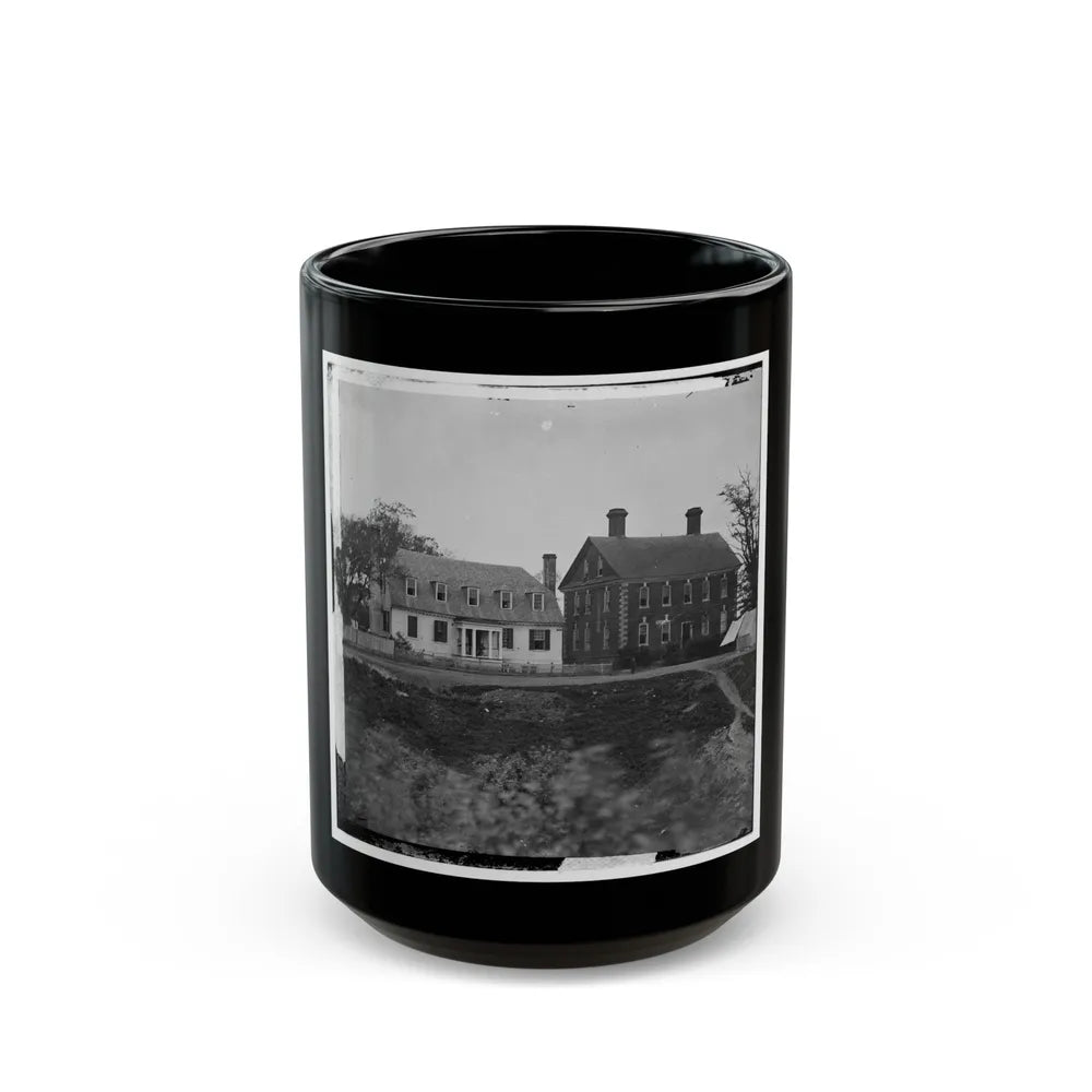 Yorktown, Va. Thomas Nelson House (Right), Used As A Hospital; In 1781 Used As A Headquarters By Lord Cornwallis (U.S. Civil War) Black Coffee Mug-15oz-Go Mug Yourself