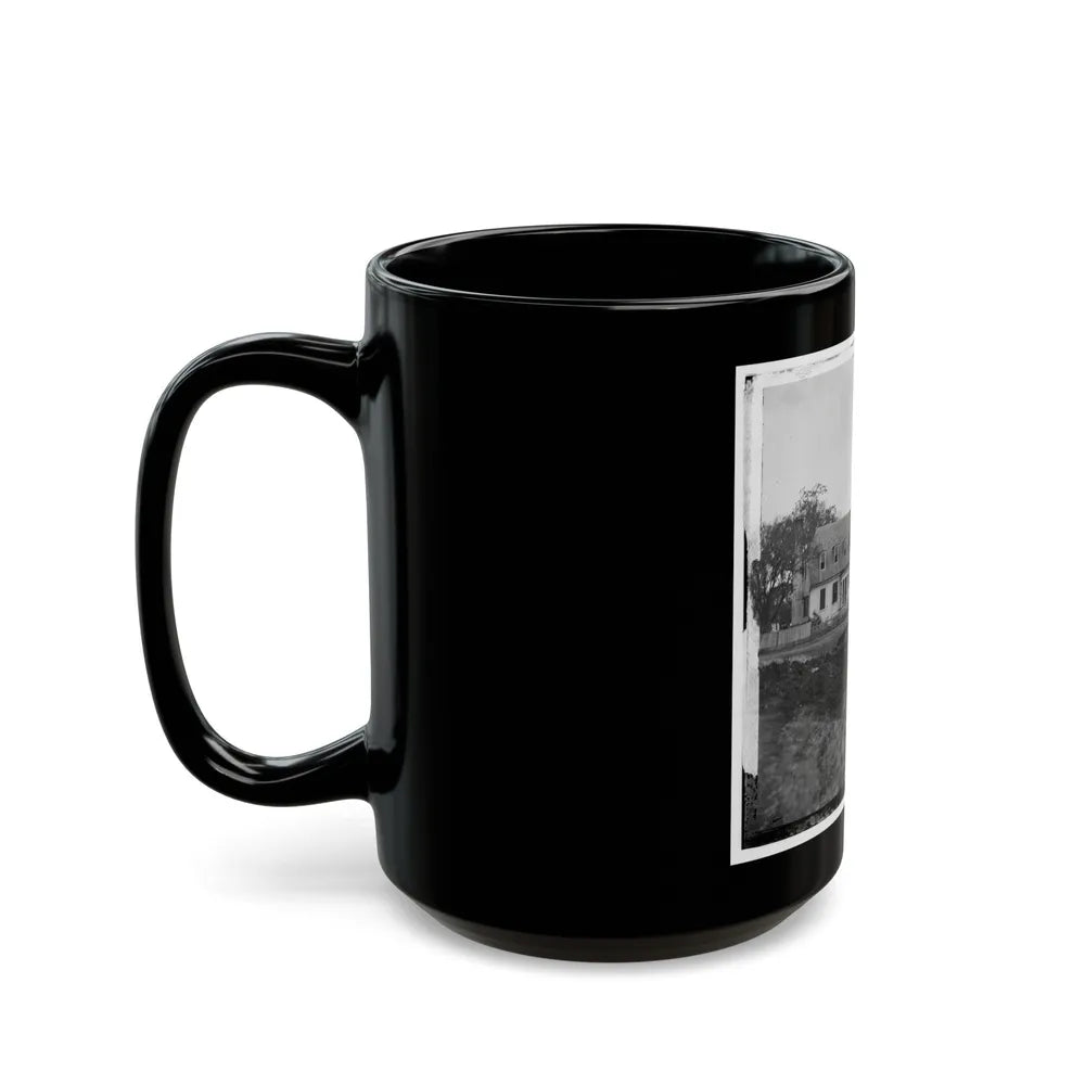 Yorktown, Va. Thomas Nelson House (Right), Used As A Hospital; In 1781 Used As A Headquarters By Lord Cornwallis (U.S. Civil War) Black Coffee Mug-Go Mug Yourself
