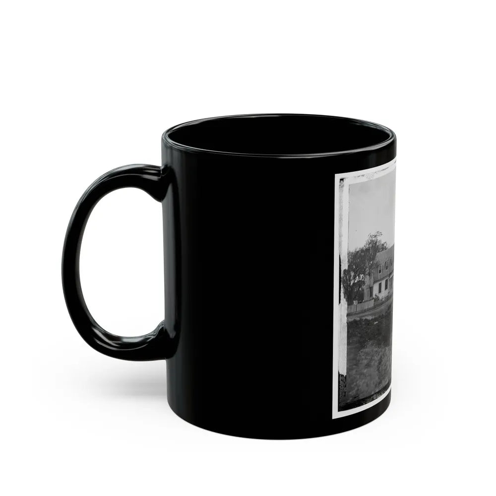 Yorktown, Va. Thomas Nelson House (Right), Used As A Hospital; In 1781 Used As A Headquarters By Lord Cornwallis (U.S. Civil War) Black Coffee Mug-Go Mug Yourself