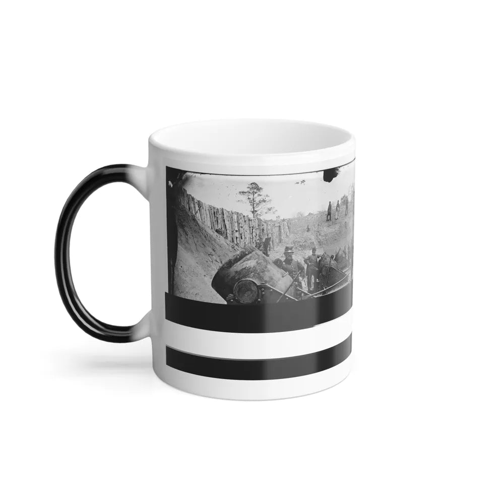 Yorktown, Va., Vicinity. 13-In. Seacoast Mortars of Federal Battery No. 4 With Officers of 1St Connecticut Heavy Artillery (U.S. Civil War) Color Changing Coffee Mug 11oz-Go Mug Yourself