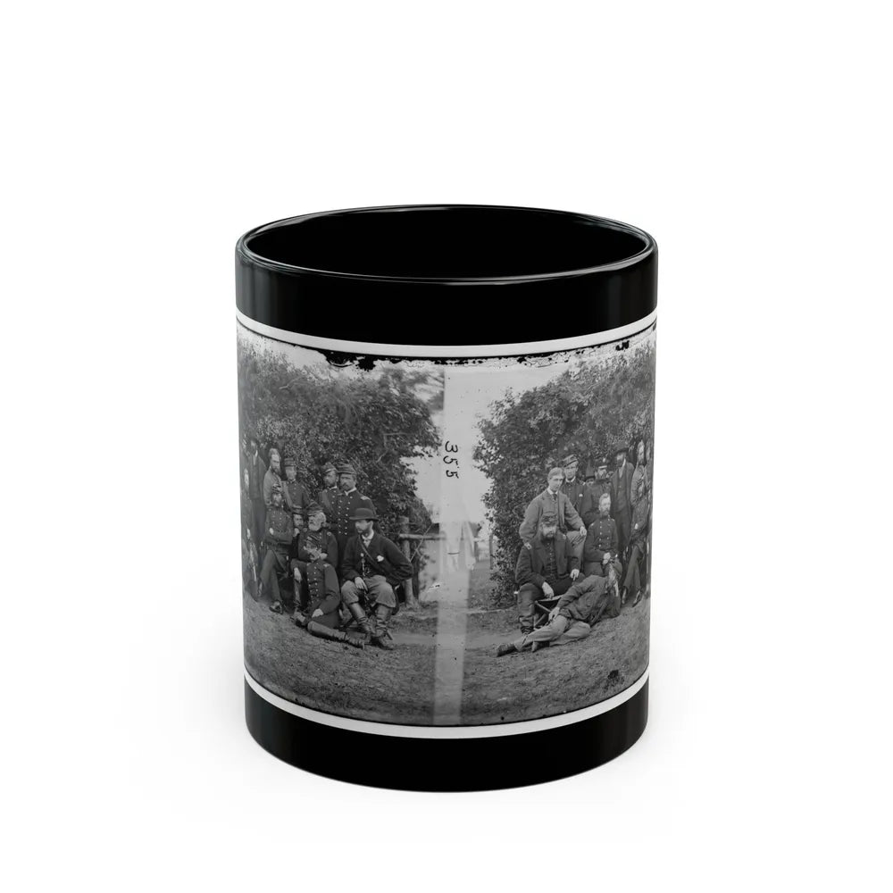 Yorktown, Va., Vicinity. Gen. Randolph B. Marcy, Officers, And Friends At Camp Winfield Scott (U.S. Civil War) Black Coffee Mug-11oz-Go Mug Yourself