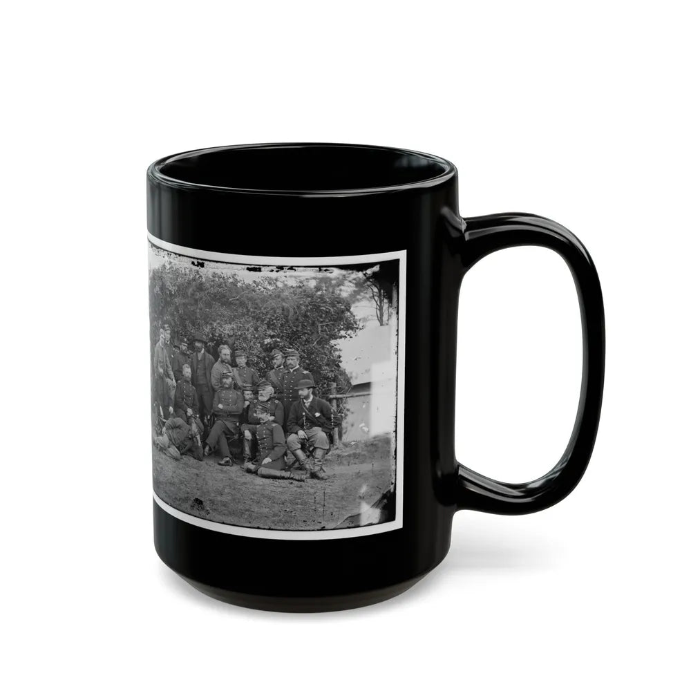 Yorktown, Va., Vicinity. Gen. Randolph B. Marcy, Officers, And Friends At Camp Winfield Scott (U.S. Civil War) Black Coffee Mug-Go Mug Yourself