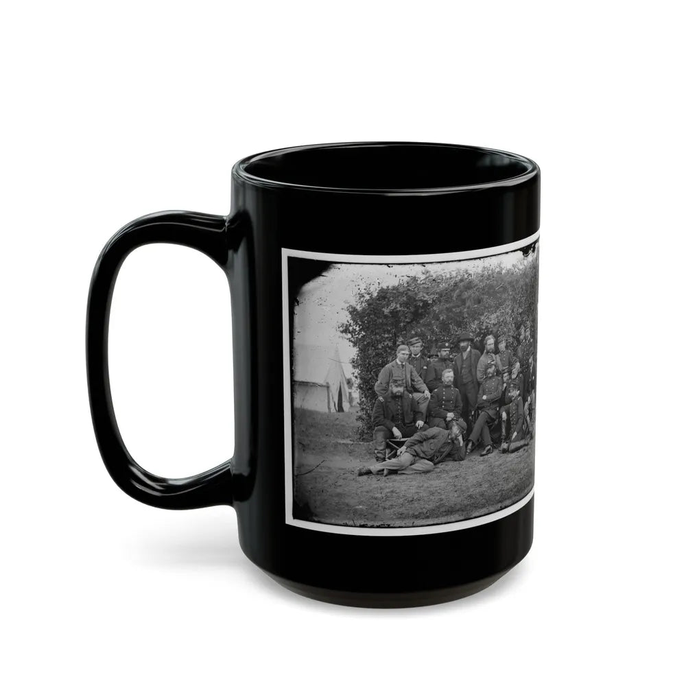 Yorktown, Va., Vicinity. Gen. Randolph B. Marcy, Officers, And Friends At Camp Winfield Scott (U.S. Civil War) Black Coffee Mug-Go Mug Yourself