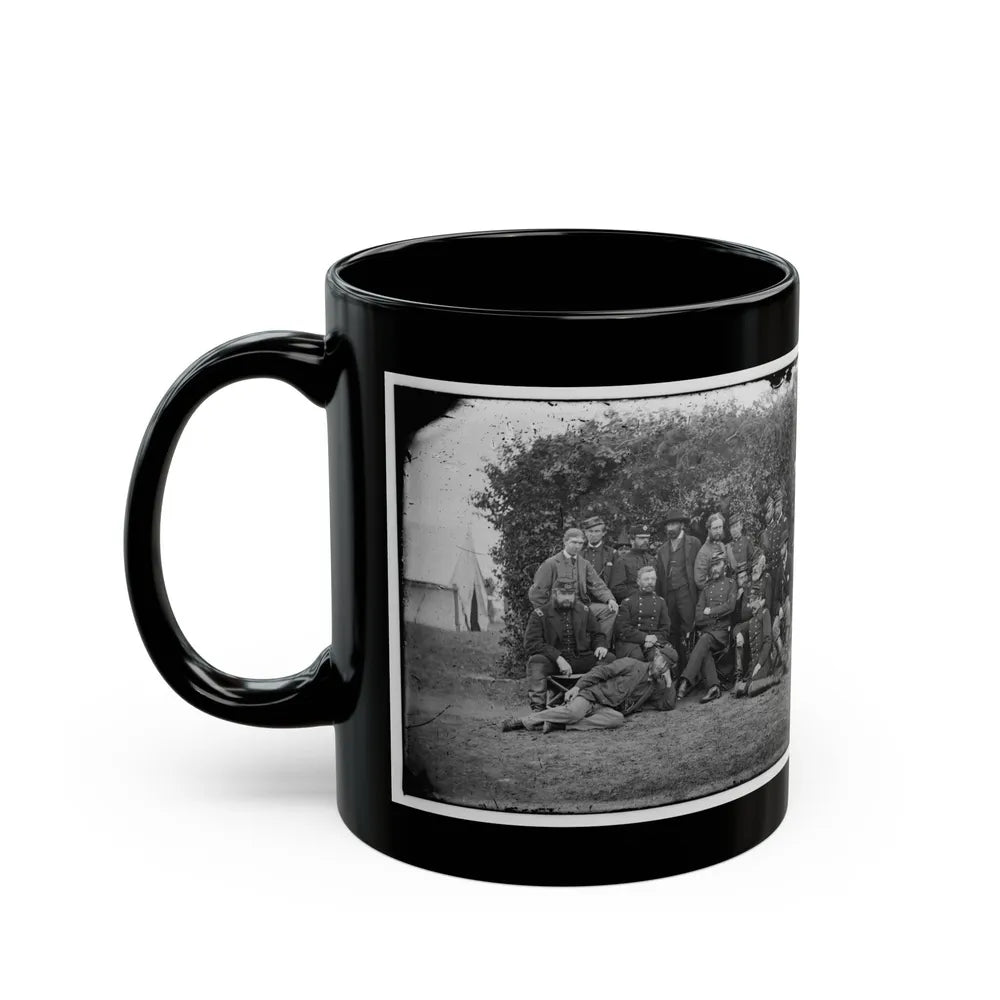 Yorktown, Va., Vicinity. Gen. Randolph B. Marcy, Officers, And Friends At Camp Winfield Scott (U.S. Civil War) Black Coffee Mug-Go Mug Yourself