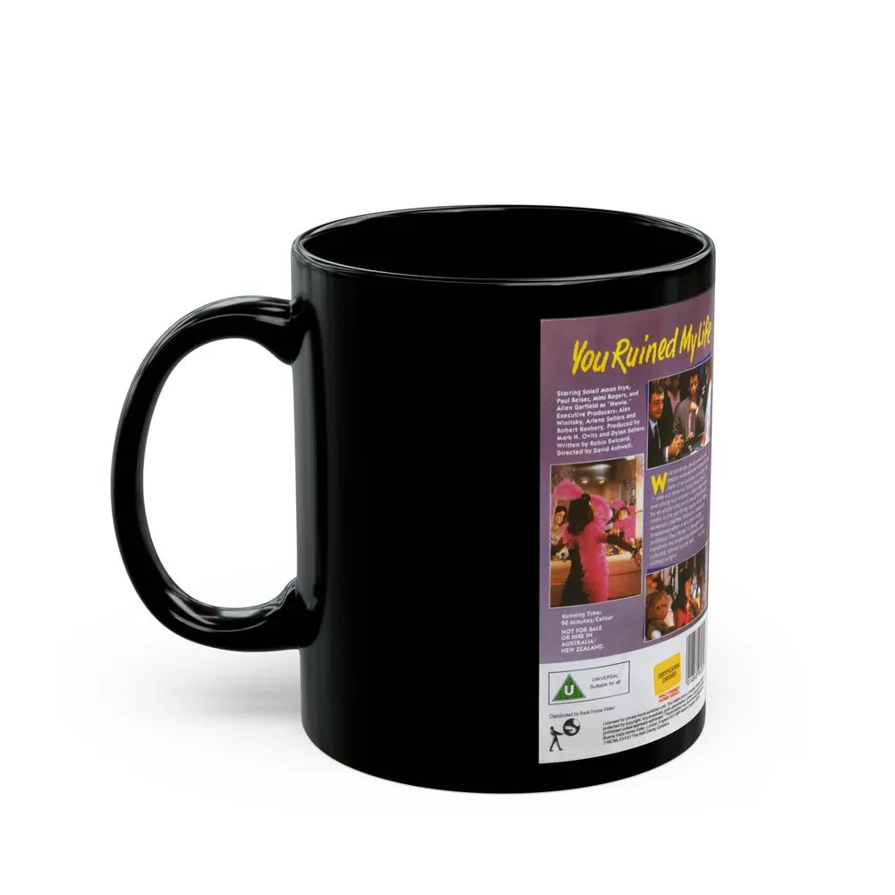 YOU RUINED MY LIFE (VHS COVER) - Black Coffee Mug-Go Mug Yourself