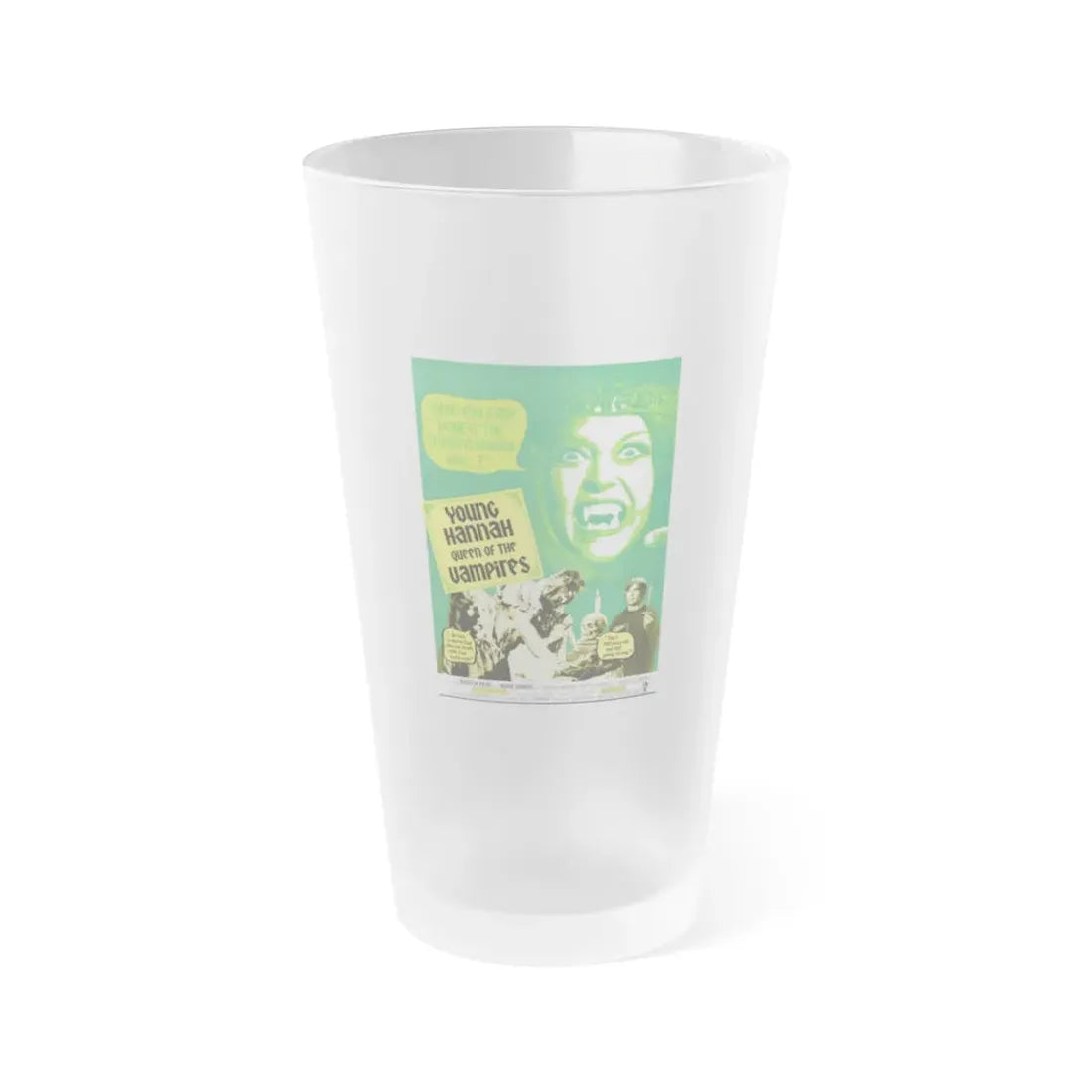 YOUNG HANNAH QUEEN OF THE VAMPIRES 1973 Movie Poster - Frosted Pint Glass 16oz Default Title - Go Mug Yourself