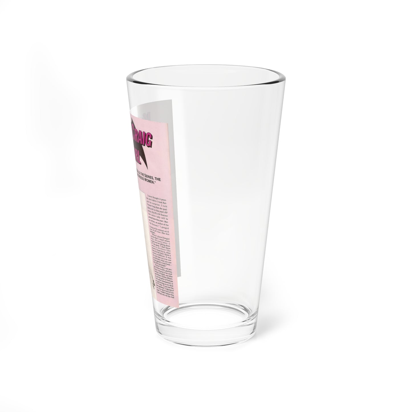 Yvonne Craig #209 - Femme Fatales Mag. December '98 Vol. 7 Issue #7 (Vintage Female Icon) Pint Glass 16oz-Go Mug Yourself