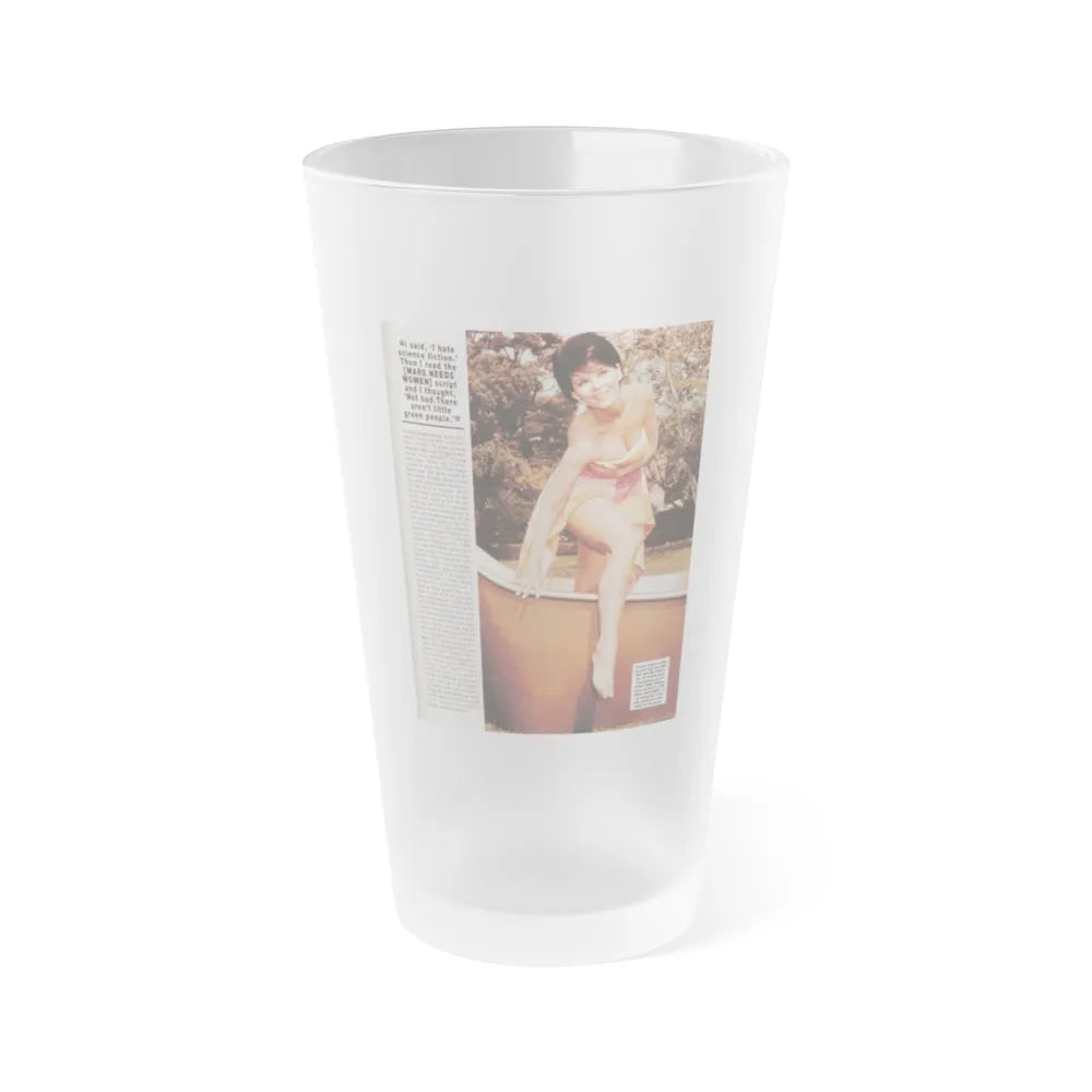 Yvonne Craig #212 - Femme Fatales Mag. December '98 Vol. 7 Issue #7 (Vintage Female Icon) Frosted Pint Glass 16oz-16oz-Frosted-Go Mug Yourself
