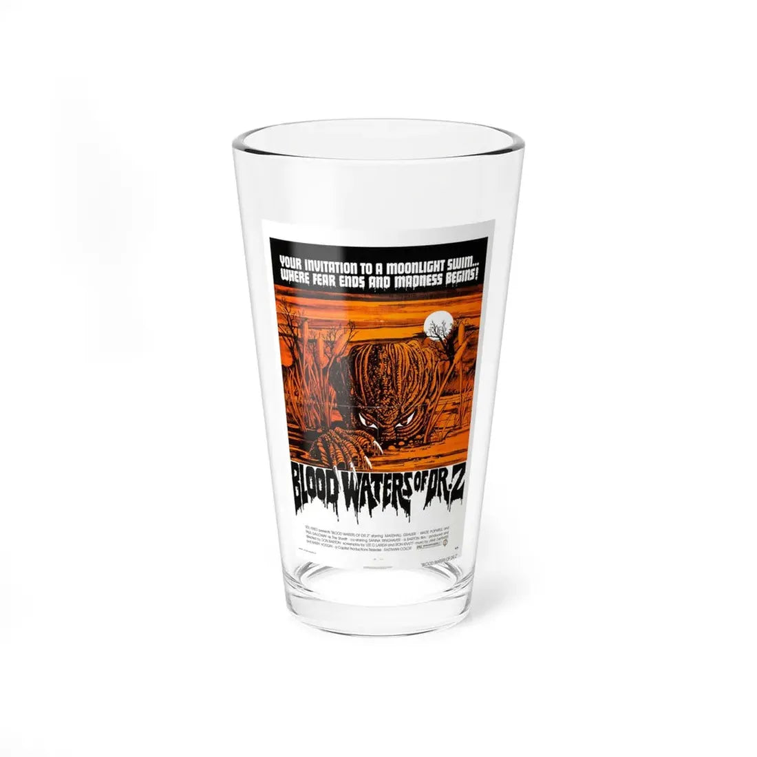 ZAAT (BLOODWATERS OF DR.Z) 1971 Movie Poster - Pint Glass 16oz 16oz - Go Mug Yourself