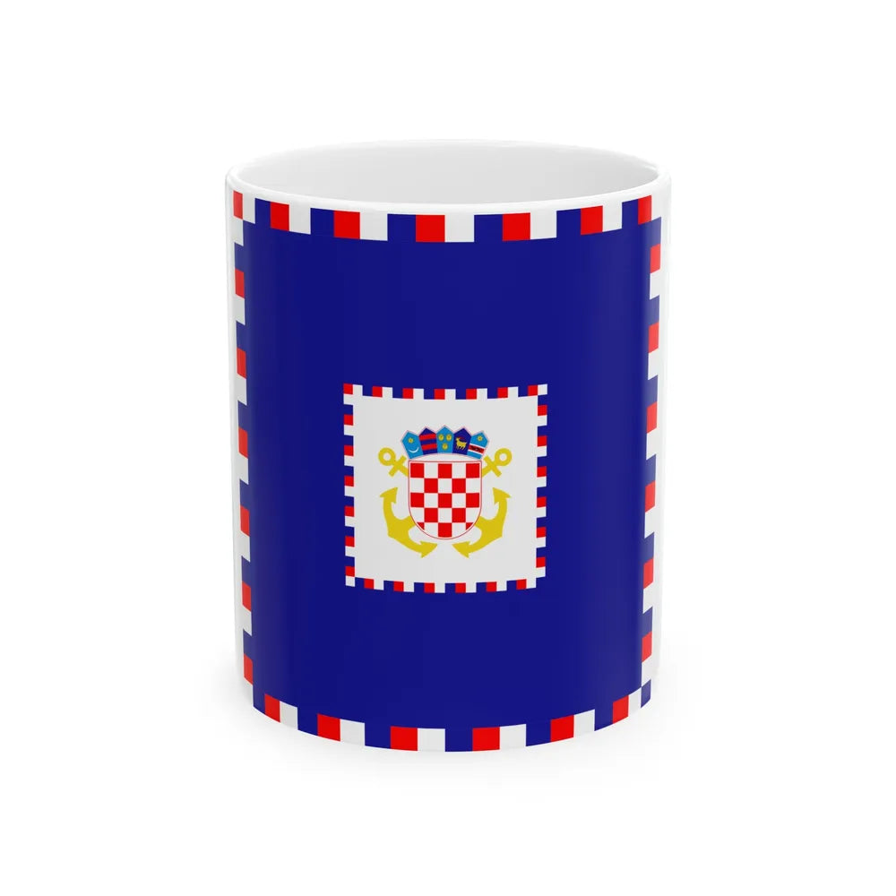 Zastava admirala OS RH (Croatia) White Coffee Mug 11oz - Go Mug Yourself