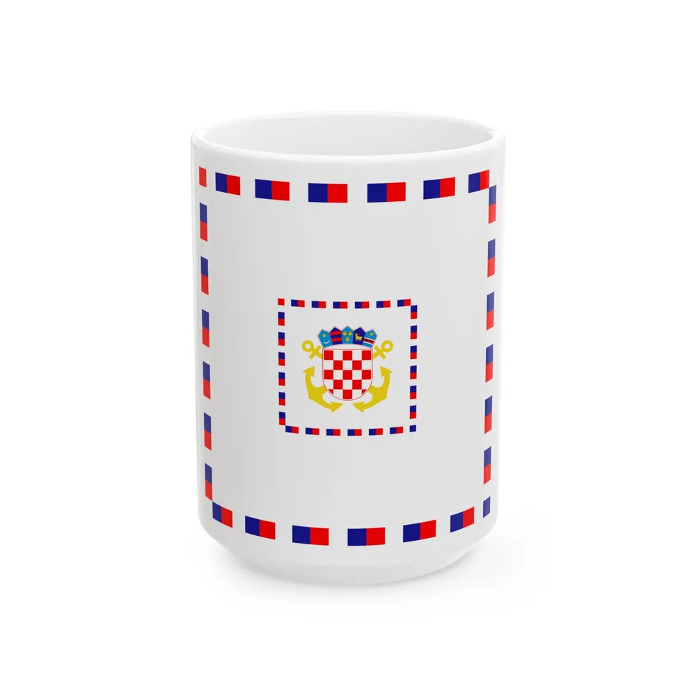 Zastava komodora OS RH (Croatia) White Coffee Mug 15oz - Go Mug Yourself