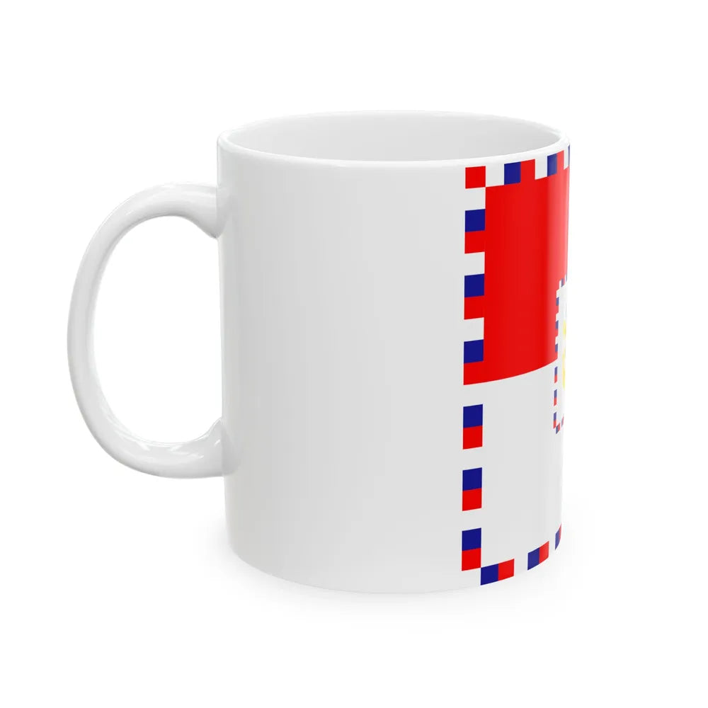 Zastava kontraadmirala OS RH (Croatia) White Coffee Mug - Go Mug Yourself