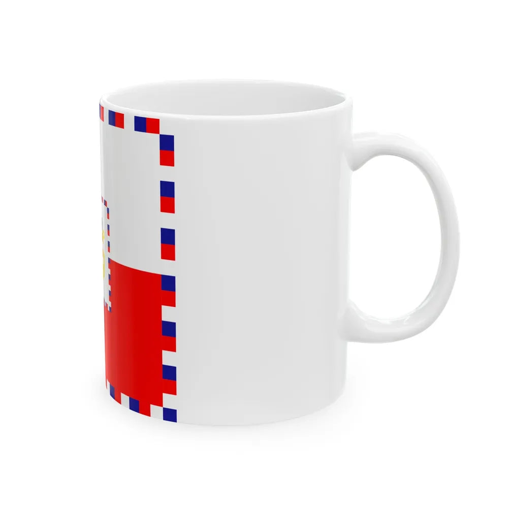 Zastava kontraadmirala OS RH (Croatia) White Coffee Mug - Go Mug Yourself