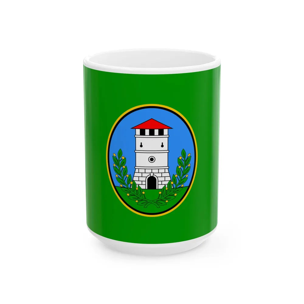 Zastava Lovrana (Croatia) White Coffee Mug 15oz - Go Mug Yourself