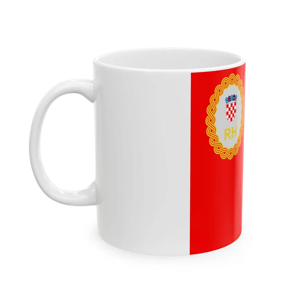 Zastava predsjednika Hrvatskog sabora (Croatia) White Coffee Mug - Go Mug Yourself