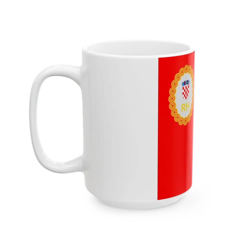 Zastava predsjednika Hrvatskog sabora (Croatia) White Coffee Mug - Go Mug Yourself