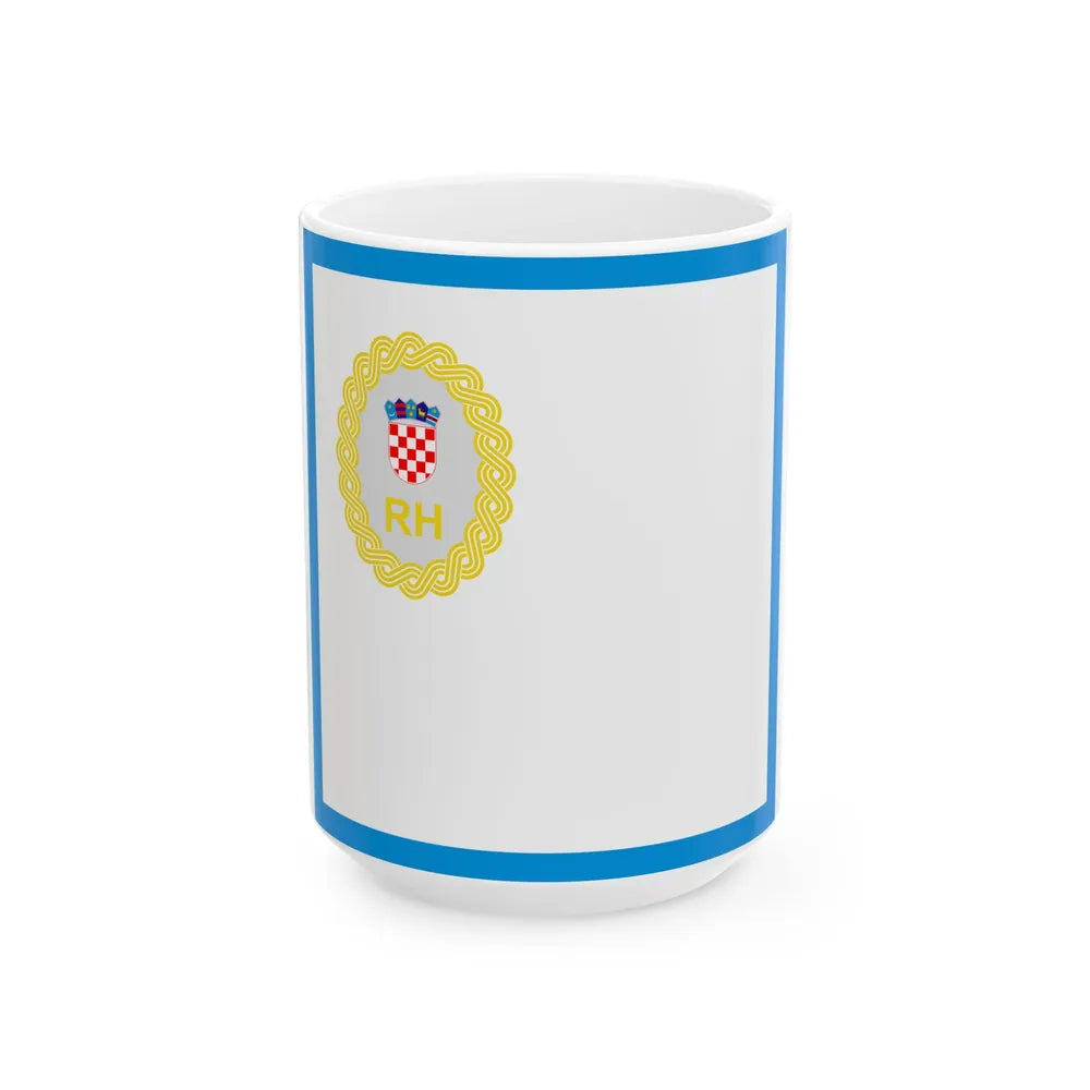 Zastava predsjednika Vlade RH (Croatia) White Coffee Mug 15oz - Go Mug Yourself