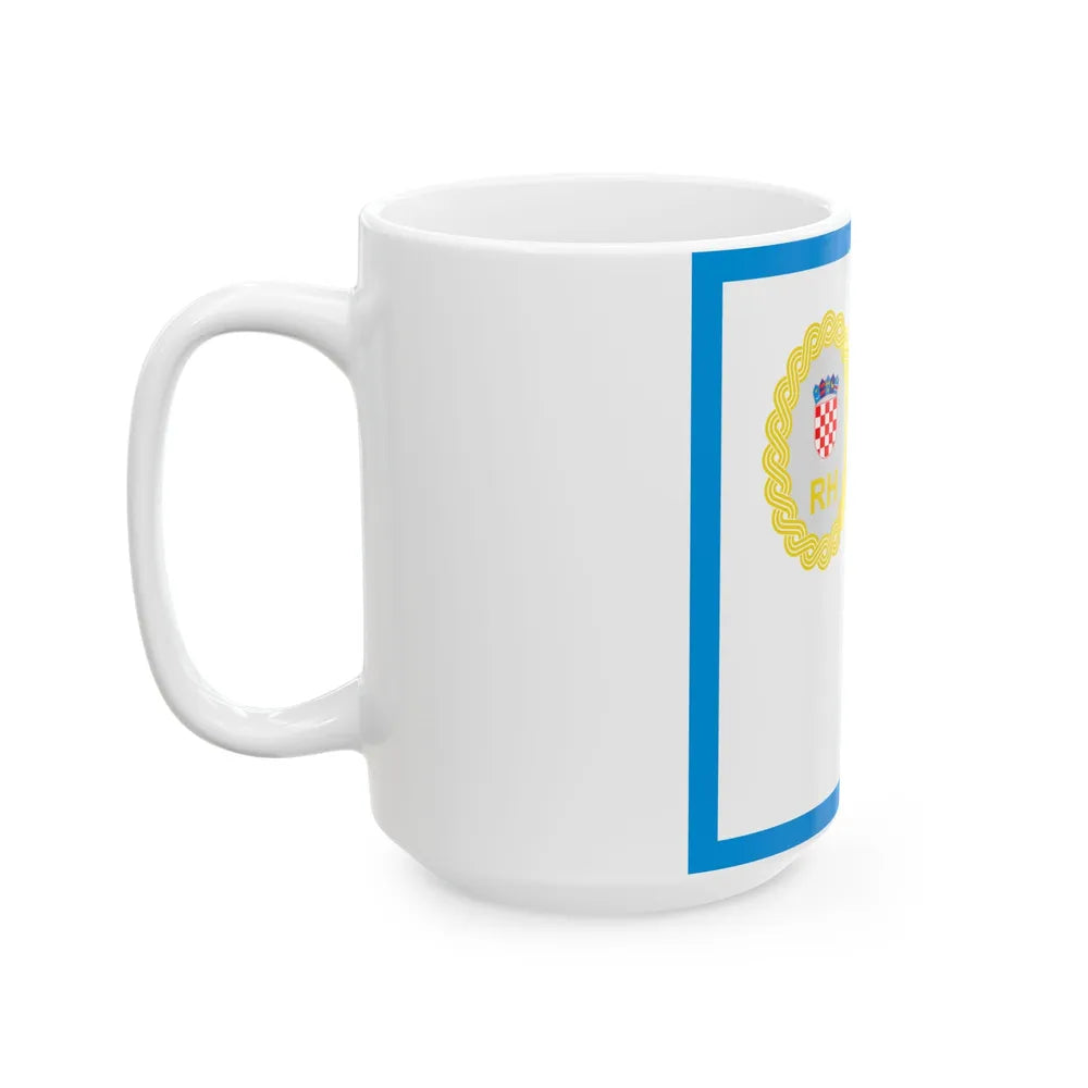 Zastava predsjednika Vlade RH (Croatia) White Coffee Mug - Go Mug Yourself