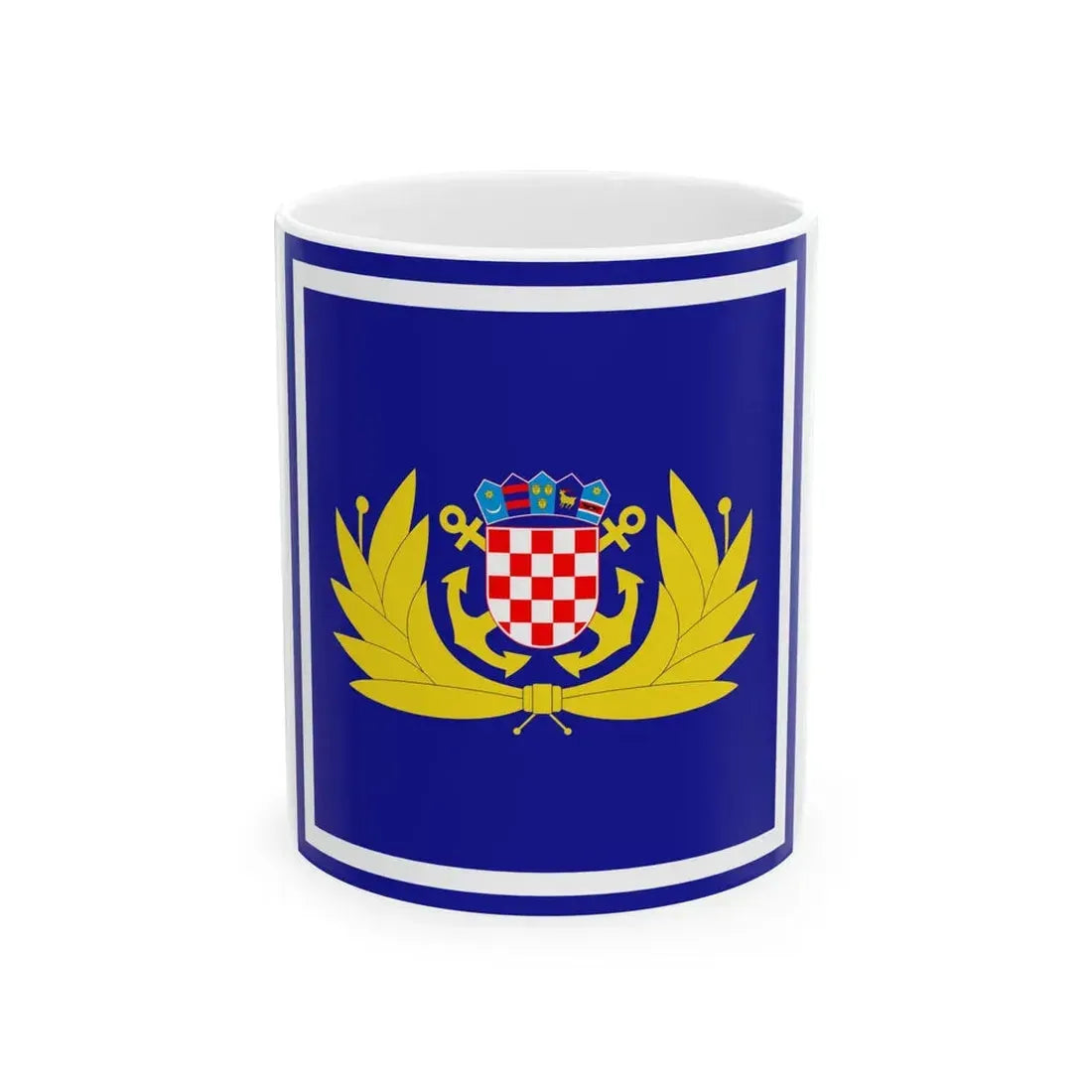 Zastava zapovjednika HRM (Croatia) White Coffee Mug 11oz - Go Mug Yourself