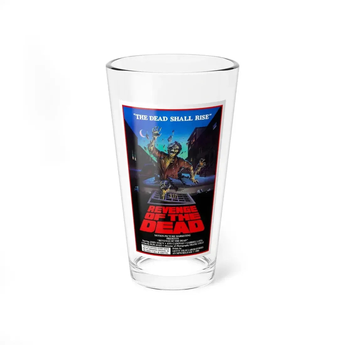 ZEDER (REVENGE OF THE DEAD) 1983 Movie Poster - Pint Glass 16oz 16oz - Go Mug Yourself