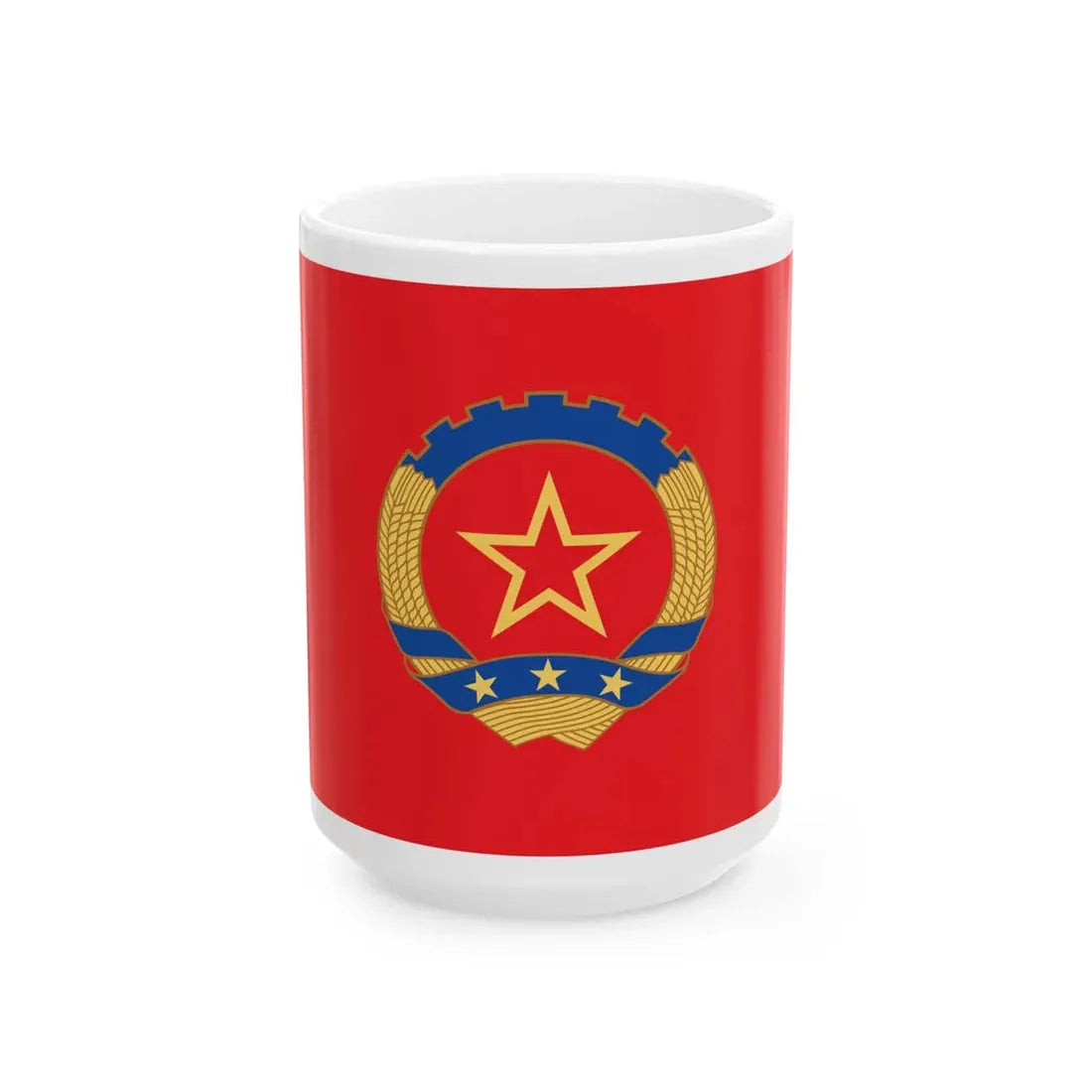 Zhang Ding and Zhong Ling Flag of the Peoples Republic of China (China) White Coffee Mug 15oz - Go Mug Yourself
