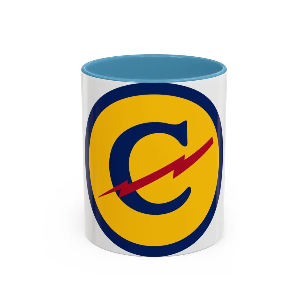 Zone Constabulary Forces of the European Theater (U.S. Army) Accent Coffee Mug 11oz Light Blue - Go Mug Yourself