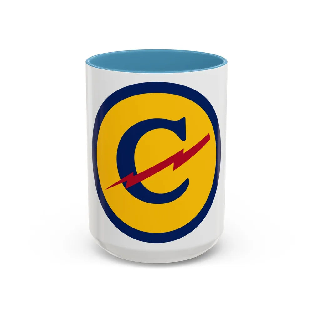 Zone Constabulary Forces of the European Theater (U.S. Army) Accent Coffee Mug 15oz Light Blue - Go Mug Yourself