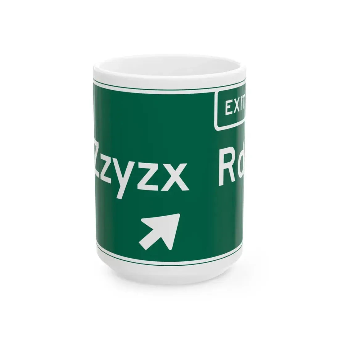 Zzyzx Road (California) (Road Sign) White Coffee Mug 15oz - Go Mug Yourself