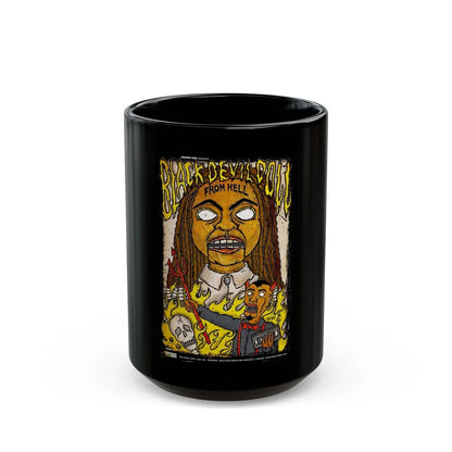 BLACK DEVIL DOLL FROM HELL (RERELEASE) 1984 Movie Poster - Black Coffee Mug-15oz-Go Mug Yourself