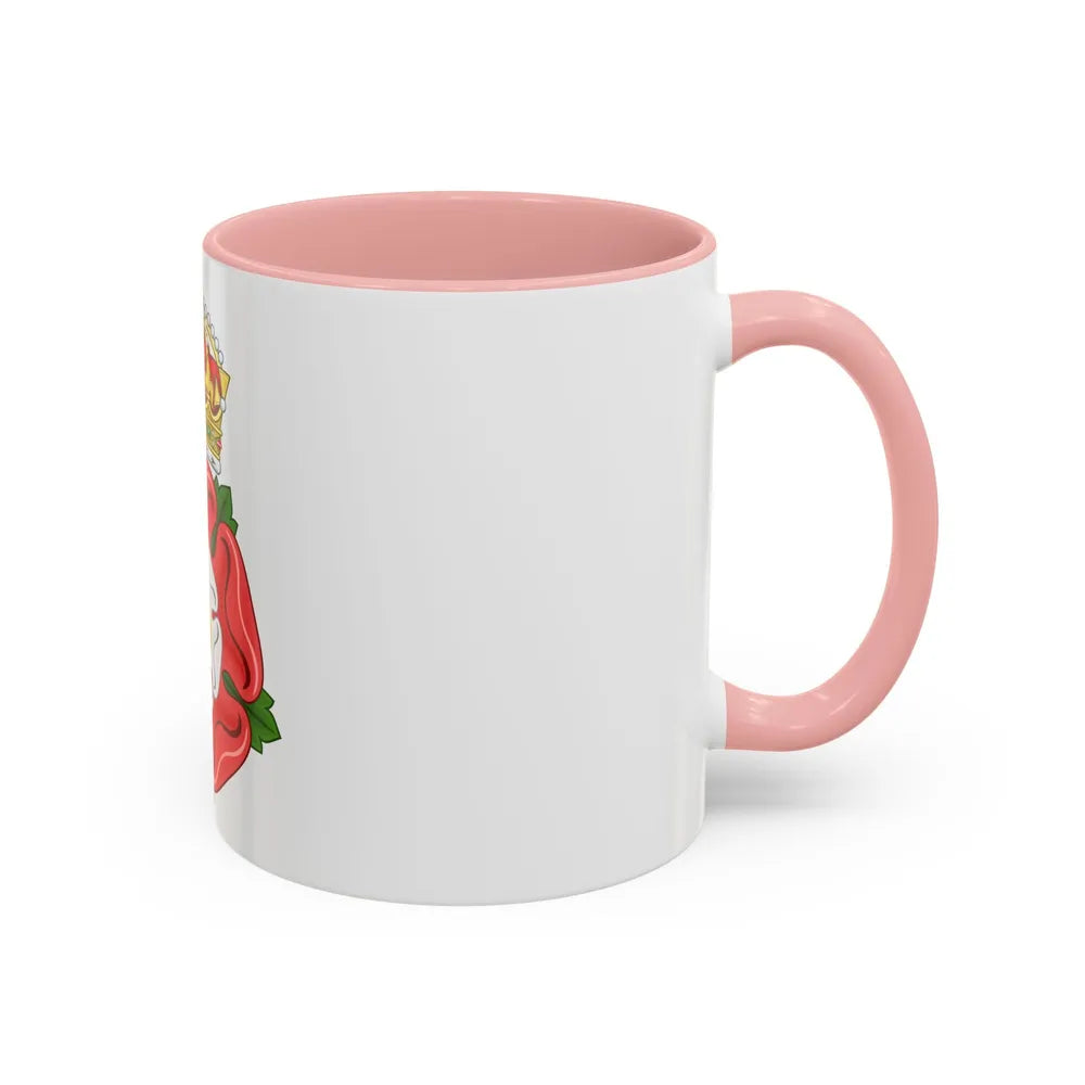 Tudor Rose, royally crowned - Accent Coffee Mug-Go Mug Yourself