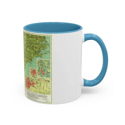 USA - Southeastern (1926) (Map) Accent Coffee Mug-Go Mug Yourself