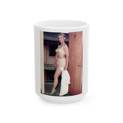 Kim Novak #325 (Vintage Female Icon) White Coffee Mug-15oz-Go Mug Yourself