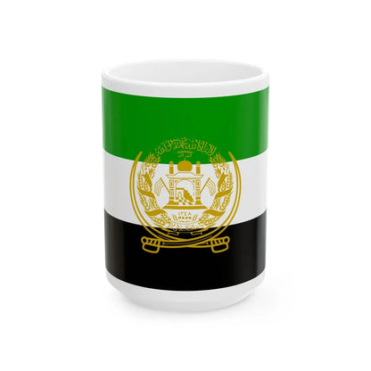 Flag of Afghanistan 1992 to 2001 - White Coffee Mug-15oz-Go Mug Yourself