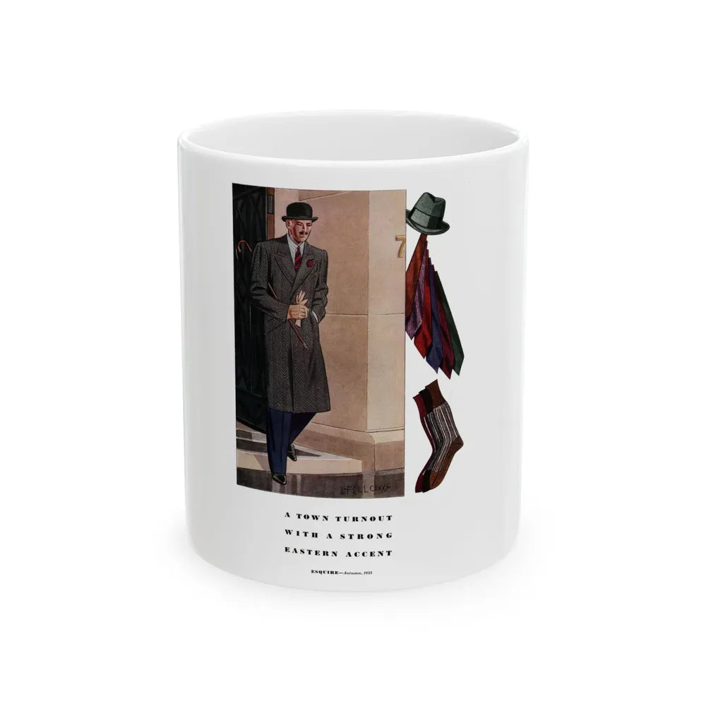 Esquire Fashion Illustration, Autumn 1933 (5) - White Coffee Mug-11oz-Go Mug Yourself