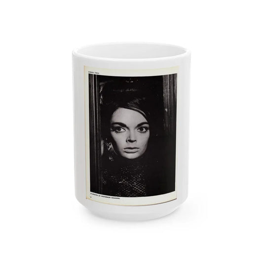 Barbara Steele #68 (Vintage Female Icon) White Coffee Mug-15oz-Go Mug Yourself