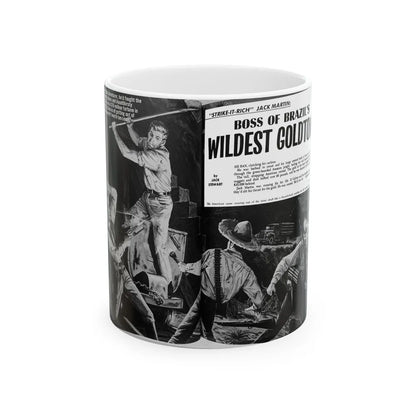 Boss of Brazil's Wildest Goldtown, For Men Only, June 1965 - White Coffee Mug-11oz-Go Mug Yourself