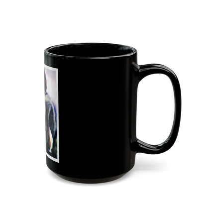 Linda Blair #258 (Vintage Female Icon) Black Coffee Mug-Go Mug Yourself