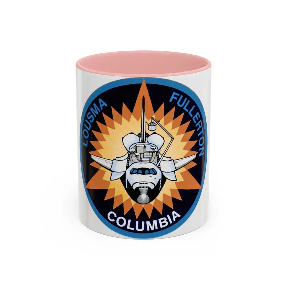 STS 3 (NASA) Accent Coffee Mug-11oz-Pink-Go Mug Yourself