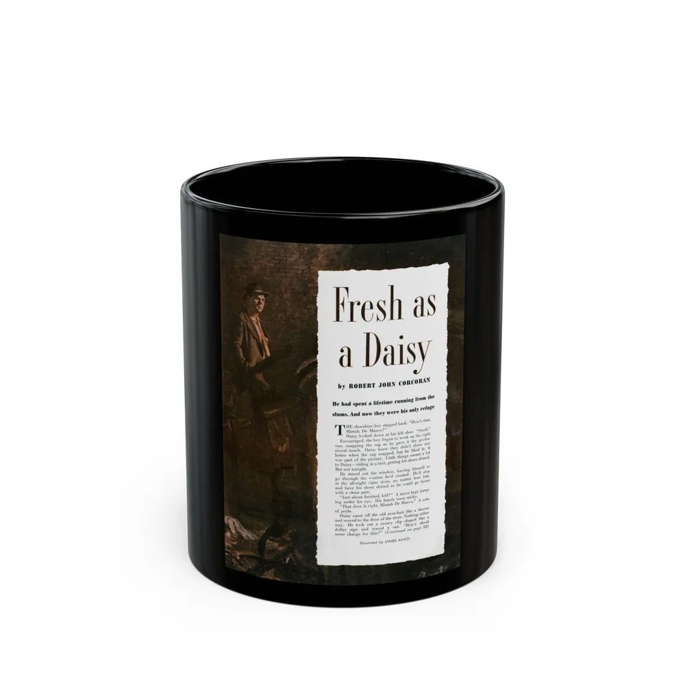 Fresh As a Daisy (1951) - Black Coffee Mug-11oz-Go Mug Yourself