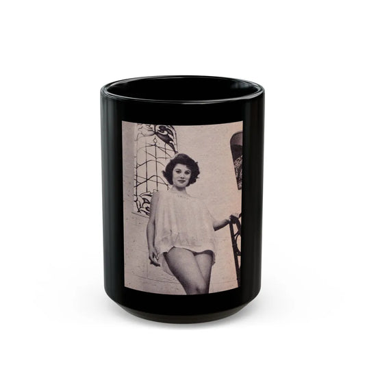 Jill St. John #230 (Vintage Female Icon) Black Coffee Mug-15oz-Go Mug Yourself