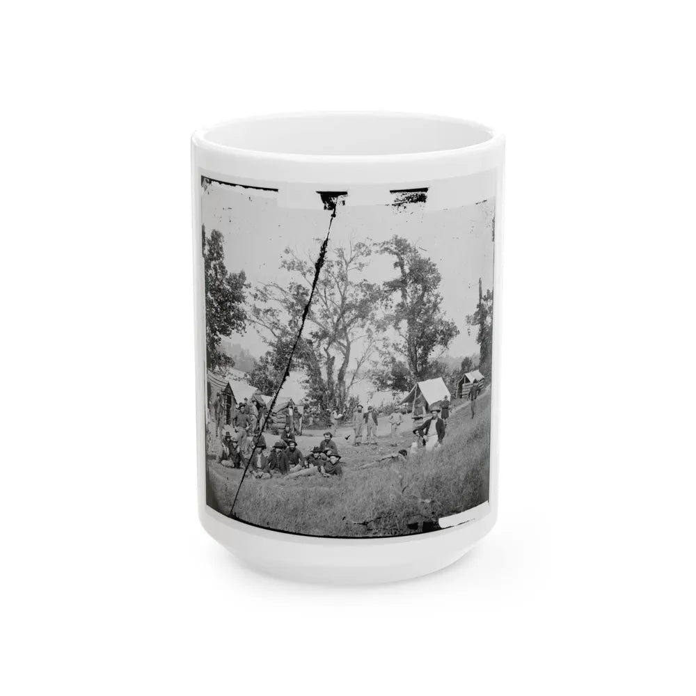 Chattanooga, Tenn., Vicinity. Federal Camp By The Tennessee River (U.S. Civil War) White Coffee Mug-15oz-Go Mug Yourself