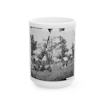 Chattanooga, Tenn., Vicinity. Federal Camp By The Tennessee River (U.S. Civil War) White Coffee Mug-15oz-Go Mug Yourself